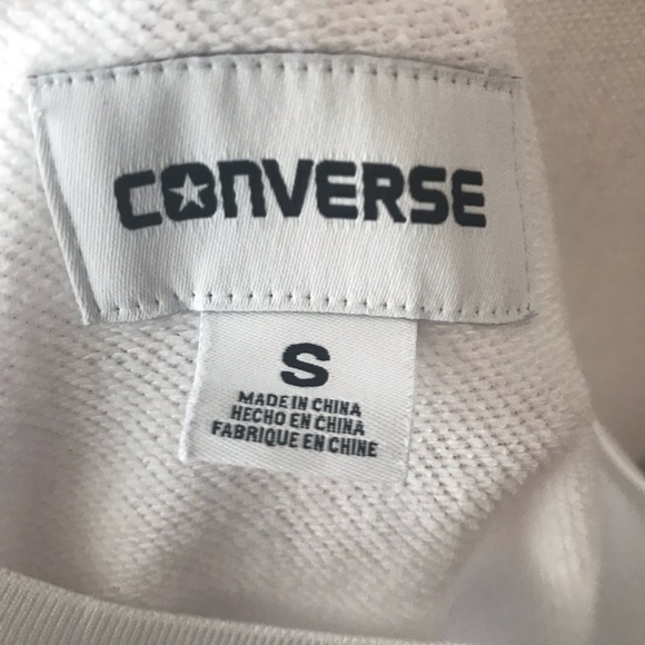 White Star CONVERSE sweatshirt size Small Like new - Picture 2 of 8